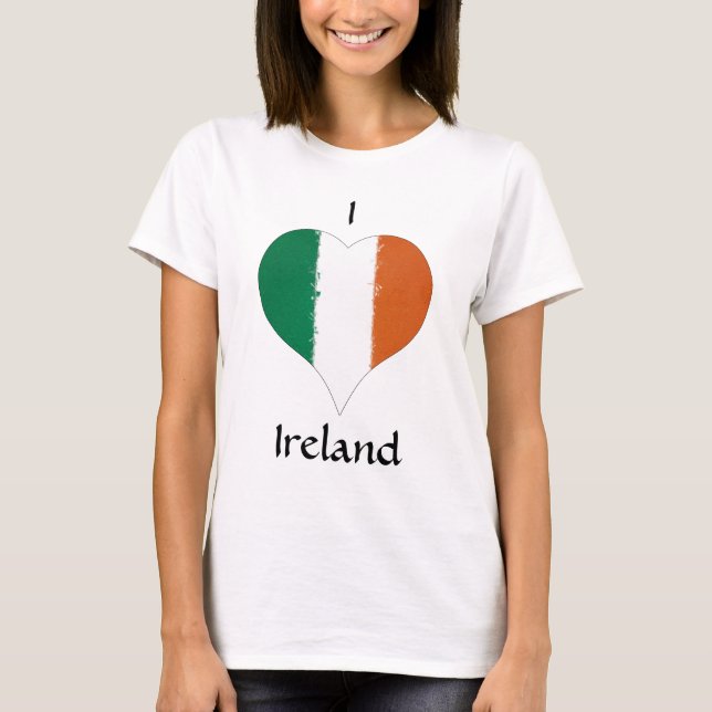 I Heart Ireland Irish Flag T-Shirt (Front)