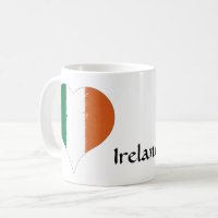 I Heart Ireland Irish Tricolor Flag