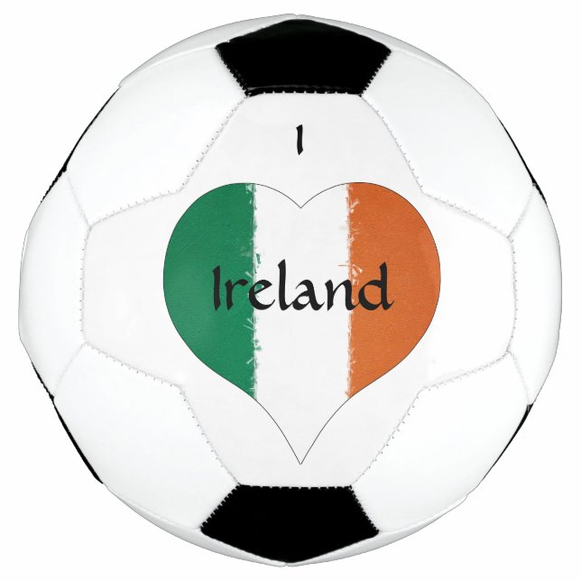 I Heart Ireland Irish Tricolor Flag Football (Front)