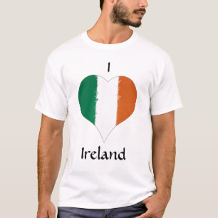 I Heart Ireland Irish Tricolour Flag T-Shirt