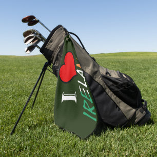 I Heart Ireland overlay gtcn Golf Towel