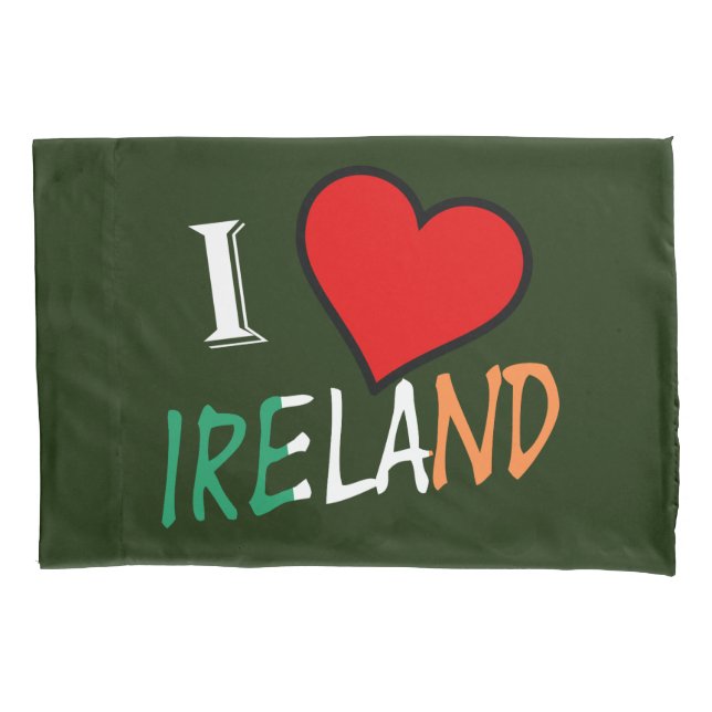 I Heart Ireland overlay pccnt Pillowcase (Front)