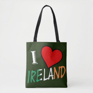 I Heart Ireland overlay stcn Tote Bag