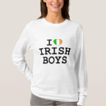 I Heart Irish Boys T-Shirt<br><div class="desc">I Heart Irish Boys... Whether you are dating a Irish boy, are married to a Irish man, or have a secret crush on a Irishman, this design is for you. Great gift idea for any Irish lover!</div>