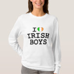 I Heart Irish Boys T-Shirt<br><div class="desc">I Heart Irish Boys... Whether you are dating a Irish boy,  are married to a Irish man,  or have a secret crush on a Irishman,  this design is for you.  Great gift idea for any Irish lover!</div>