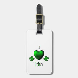 I Heart Irish Earrings Luggage Tag