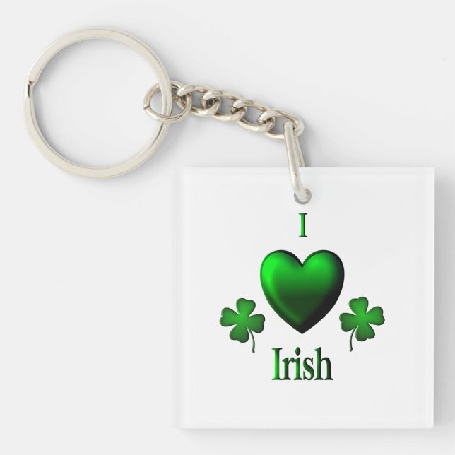 I Heart Irish Key Ring (Front)