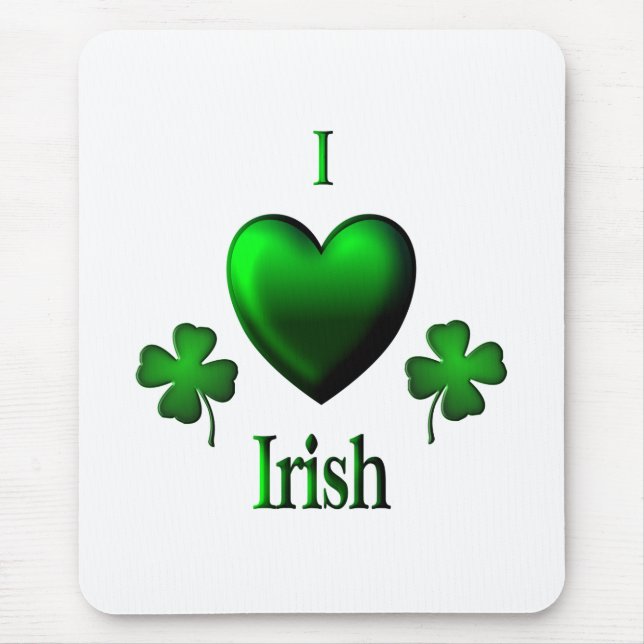I Heart Irish Mouse Mat (Front)