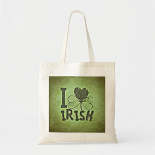 I Heart Irish Shamrock St. Patrick's Day Tote Bag