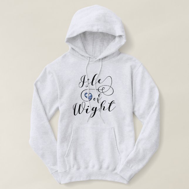 I Heart Isle of Wight Flag Hoodie (Design Front)