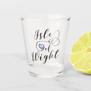 I Heart Isle of Wight Flag Shot Glass