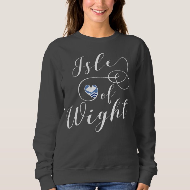 I Heart Isle of Wight Flag Sweatshirt (Front)