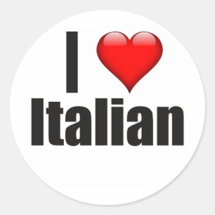 I Heart Italian Classic Round Sticker
