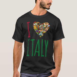 I Heart Italy Flag Heart Italia Italian Italiano M T-Shirt