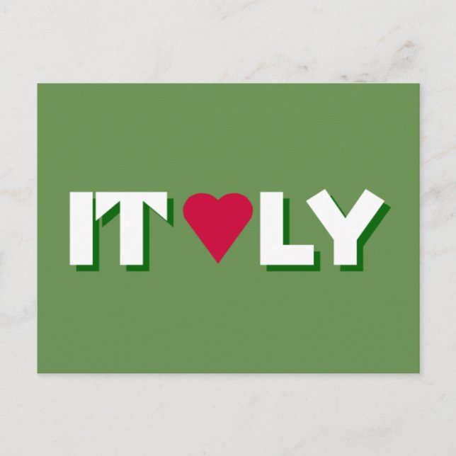 I Heart Italy Postcard (Front)