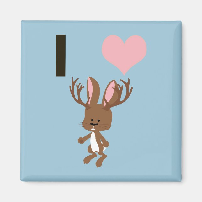 I heart Jackalope Magnet (Front)