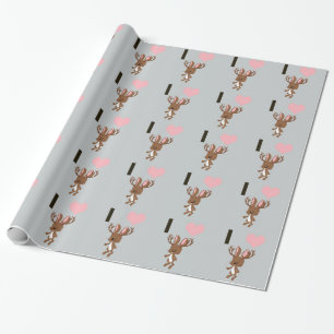 I heart Jackalope Wrapping Paper