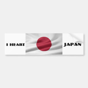 I Heart Japan/Flag of Japan Bumper Sticker