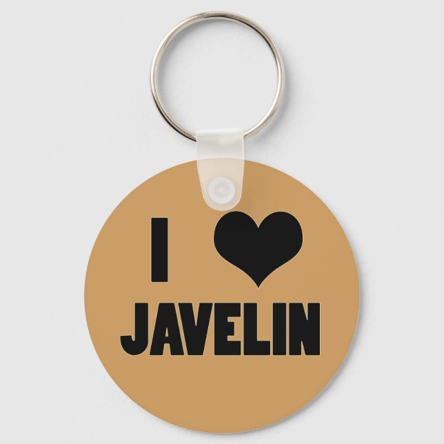 I Heart Javelin, Javelin Throw Key Chain (Front)