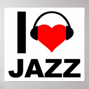 I Heart Jazz Funny Poster