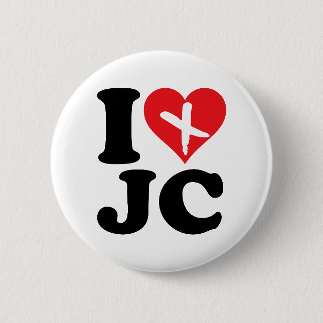 I Heart JC 6 Cm Round Badge (Front)