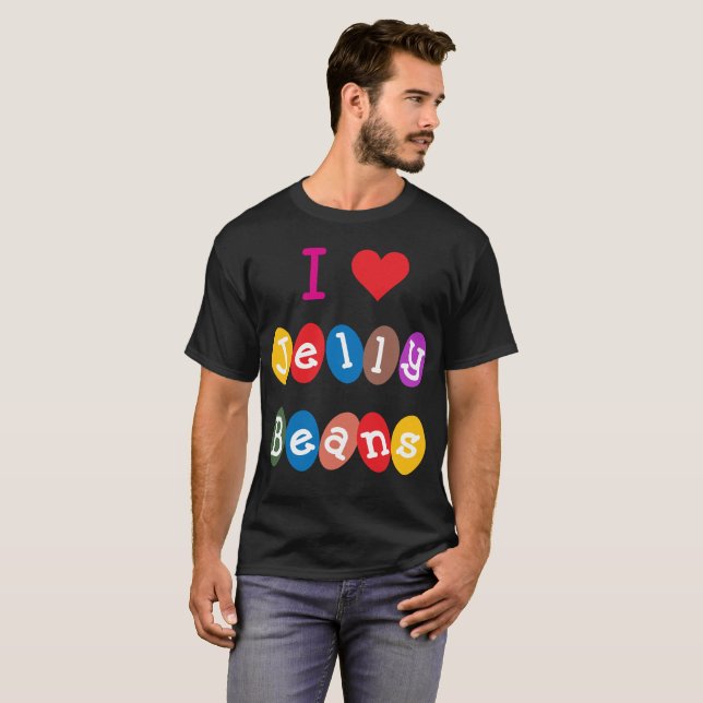 I Heart Jelly Beans Love Sweets Candy T-Shirt (Front Full)
