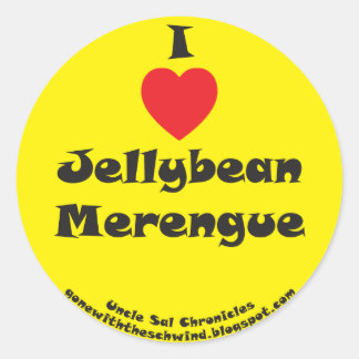 I Heart Jellybean Merengue yellow Classic Round Sticker