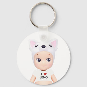 i heart jeno sonny angel key ring