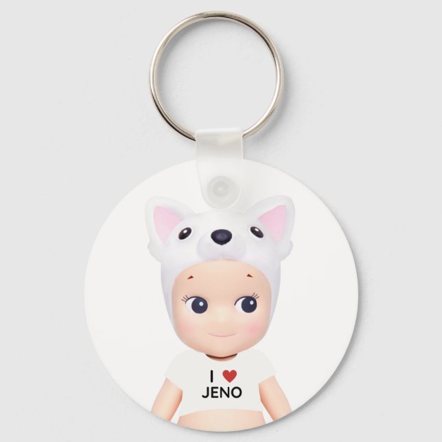 i heart jeno sonny angel key ring (Front)