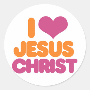 I Heart Jesus Christ Classic Round Sticker