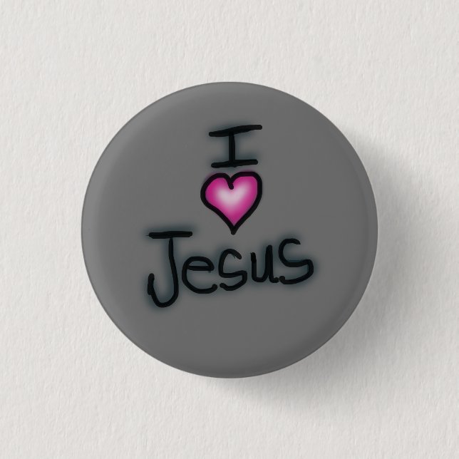 I Heart Jesus I Love Jesus  3 Cm Round Badge (Front)