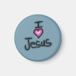 I Heart Jesus I Love Jesus Magnet