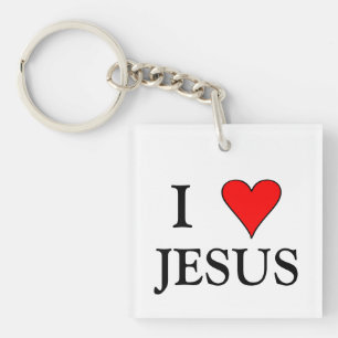 I HEART JESUS KEY RING