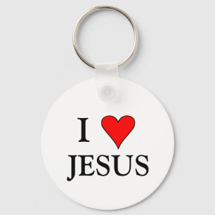I HEART JESUS KEY RING