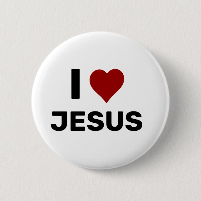 I Heart JesusI Love Jesus Button (Front)