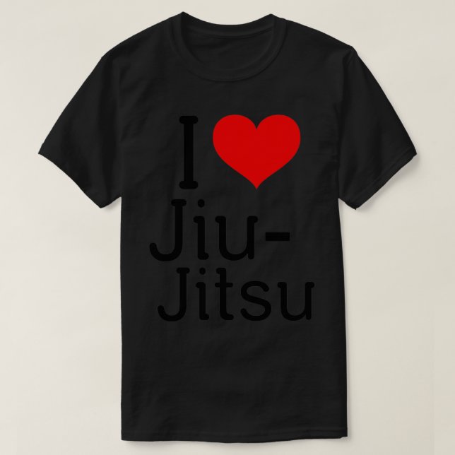 I Heart JiuJitsu T-Shirt (Design Front)
