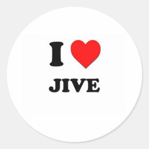 I Heart Jive Classic Round Sticker