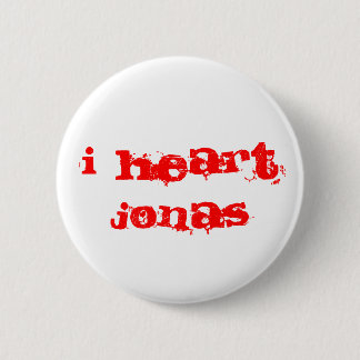 I HEART JONAS 6 CM ROUND BADGE