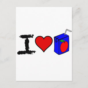 I Heart Juice Boxes Postcard