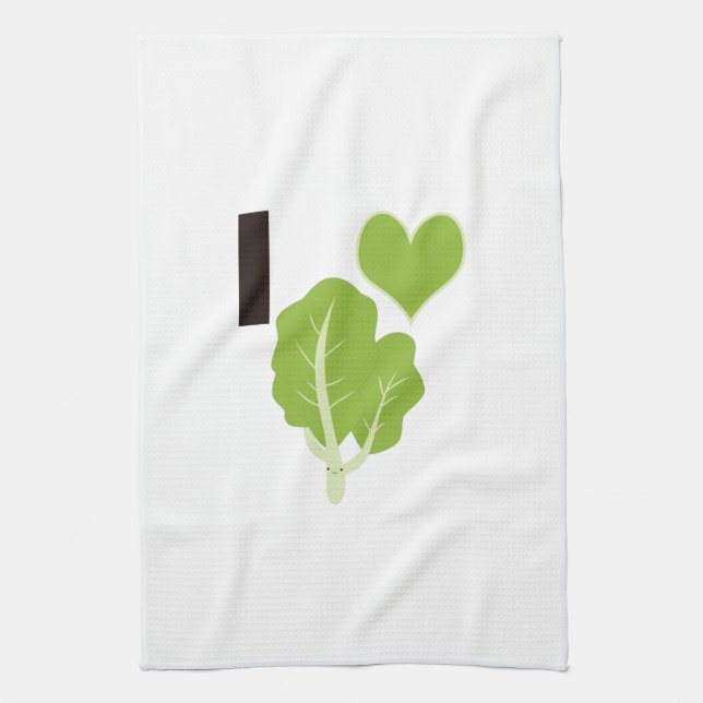 I heart Kale Tea Towel (Vertical)