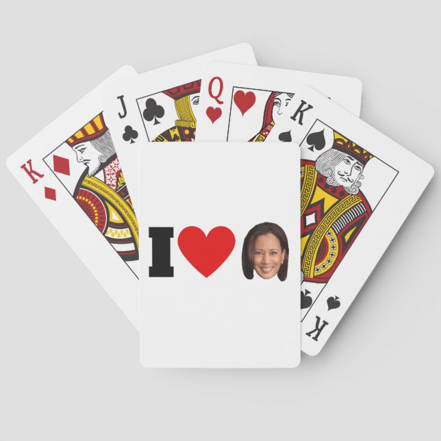 I Heart Kamala Harris  Playing Cards (Back)