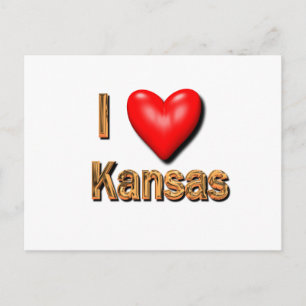 I Heart Kansas Postcard
