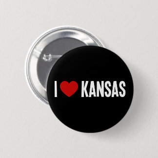 I Heart Kansas Round Button