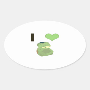 I Heart Kappa Oval Sticker