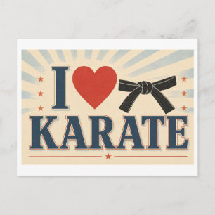"I [Heart] Karate" Postcard