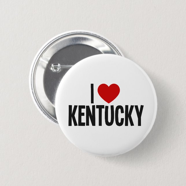 I Heart Kentucky Round Button (Front & Back)