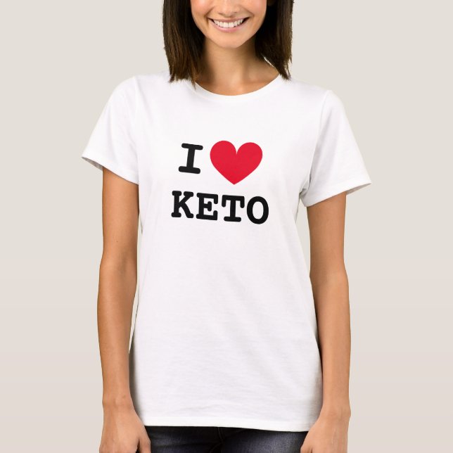 I heart keto ketogenic diet t shirt for women (Front)