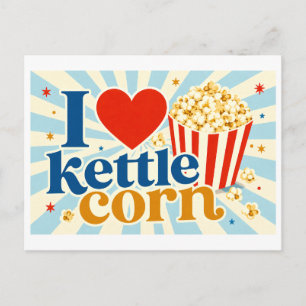 "I [Heart] Kettle Corn" Postcard