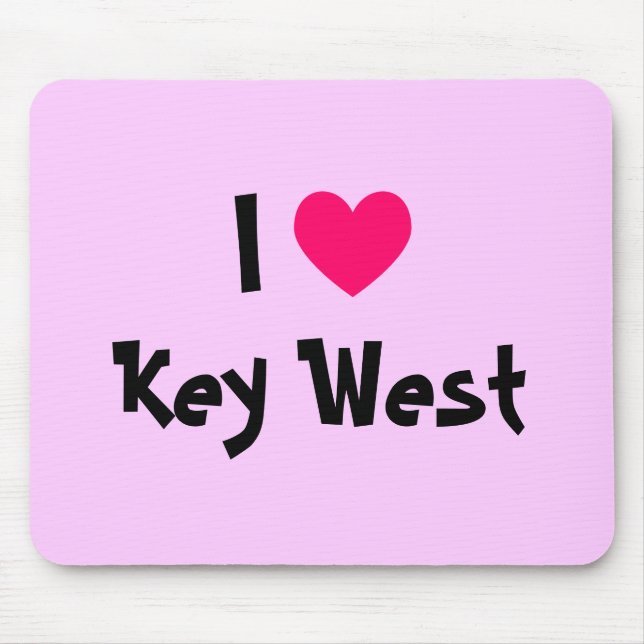 I Heart Key West Florida Mouse Mat (Front)