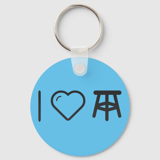 I Heart Kitchen Stools Key Ring (Front)